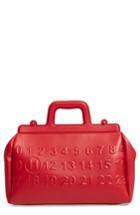 Maison Margiela Logo Leather Satchel - Red