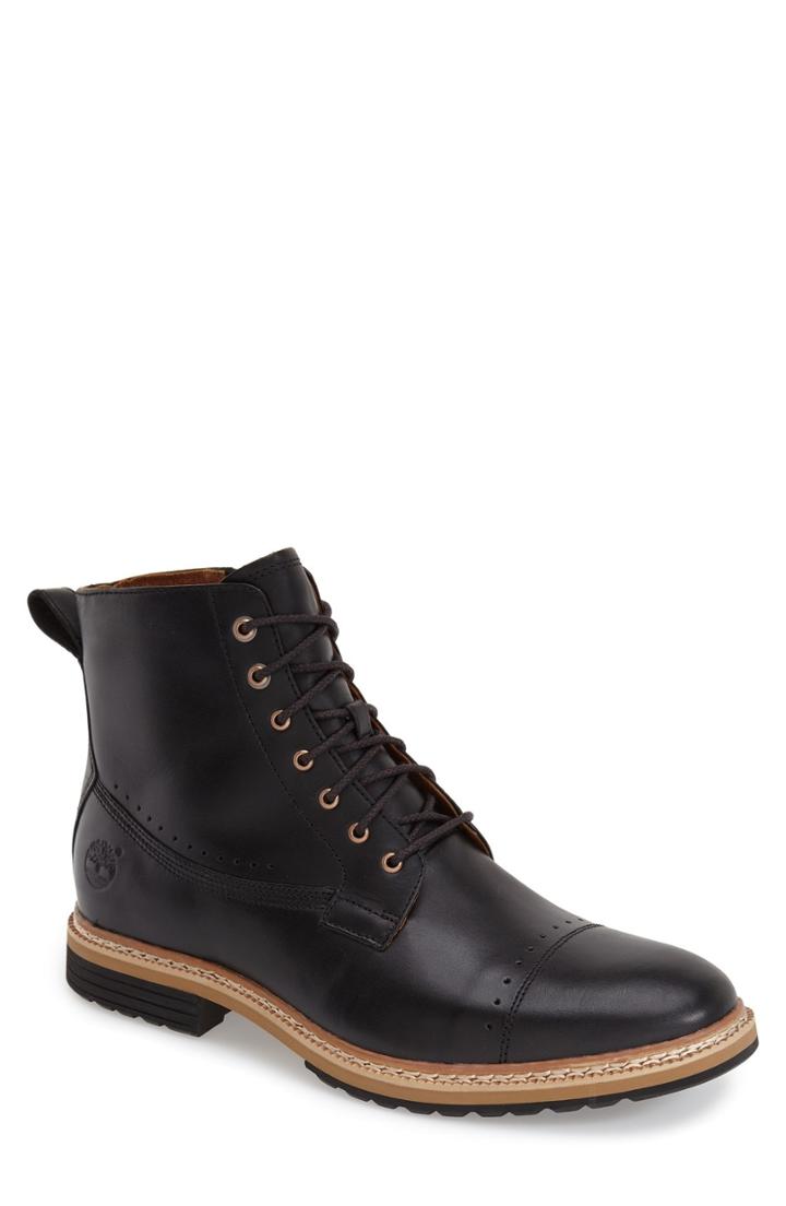 Men's Timberland 'westhaven' Cap Toe Boot .5 M - Black