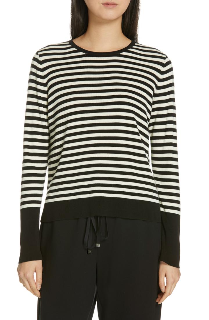 Women's Eileen Fisher Tencel Lyocell & Silk Sweater, Size - Black