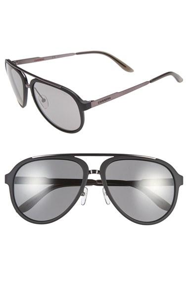 Men's Carrera Eyewear 58mm Aviator Sunglasses - Dark Grey/ Grey Mirror