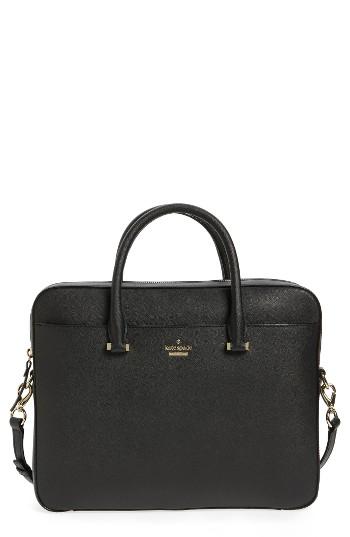 Kate Spade New York Saffiano Leather 13 Inch Laptop Bag - Black