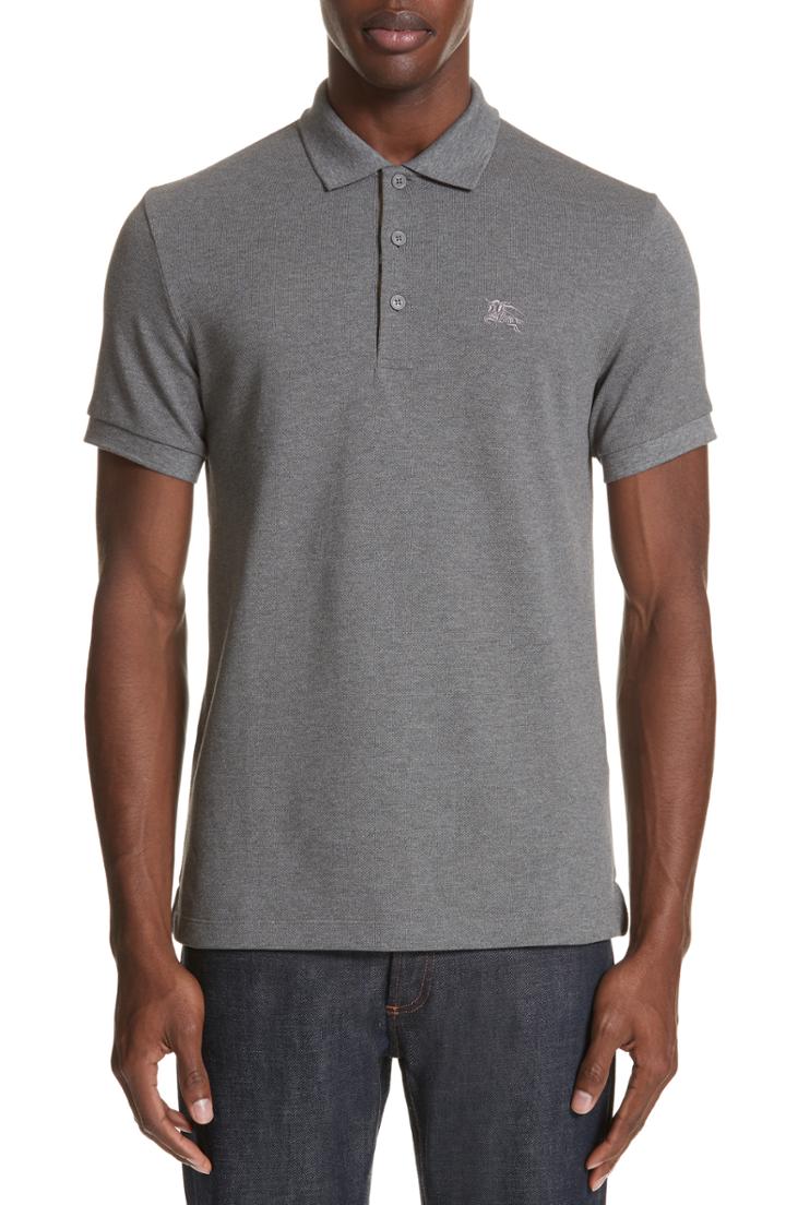 Men's Burberry Hartford Polo, Size - Grey