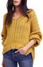 Women's Free People Infinite V-neck Sweater - Yellow