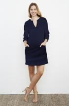 Women's Maternal America Stripe Maternity Dress - Blue
