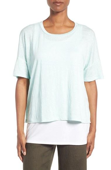 Women's Eileen Fisher Organic Linen Jersey Tee