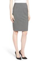 Women's Boss Vimena Mini Houndstooth Stretch Wool Pencil Skirt - Grey