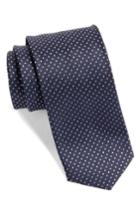 Men's Boss Dot Silk Skinny Tie, Size - Blue