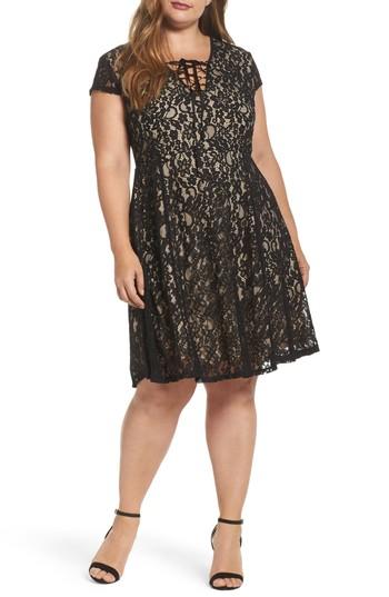 Women's Soprano Tie Front Lace Dress