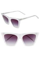 Women's Colors In Optics Metropolian 55mm Flat Top Sunglasses - White