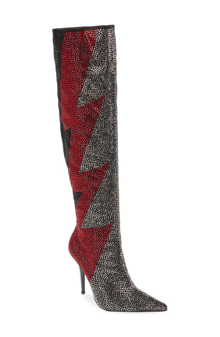 Women's Jeffrey Campbell Hazard Over The Knee Boot .5 M - Metallic