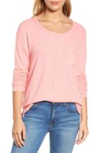 Women's Caslon Cozy Knit Long Sleeve Tee, Size - Pink