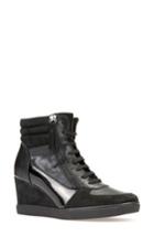 Women's Geox Eleni Lace-up Wedge Bootie Us / 38eu - Black