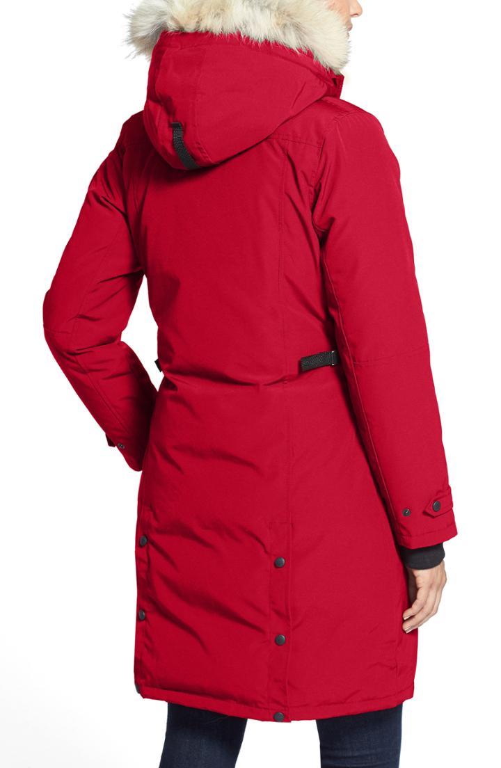 Women's Canada Goose Kensington Slim Fit Down Parka With Genuine Coyote Fur Trim (0) - Red