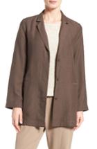 Women's Eileen Fisher Tencel & Linen One-button Jacket