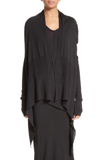 Women's Rick Owens Merino Wool Drape Cardigan