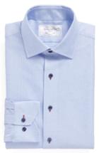 Men's Lorenzo Uomo Trim Fit Geometric Dress Shirt 34/35 - Blue