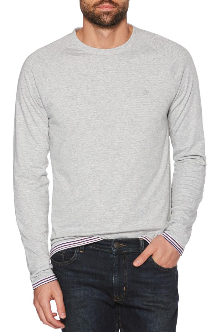 Men's Original Penguin Reversible Long Sleeve Raglan T-shirt