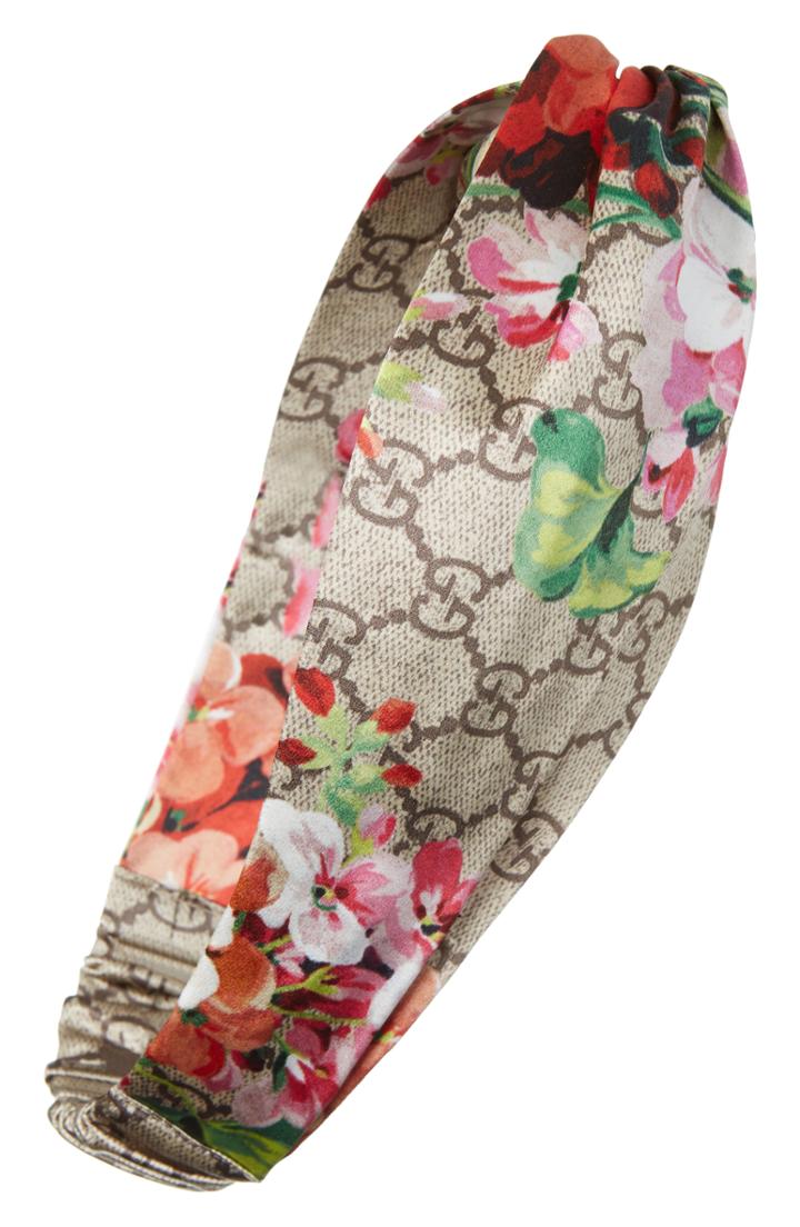 Gucci Blooms Silk Headband, Size - White