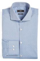 Men's Boss Sharp Fit Solid Dress Shirt .5 L - Blue