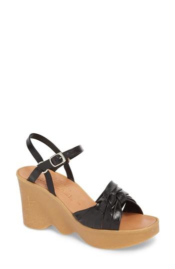Women's Famolare Knot So Fast Wedge Sandal M - Grey