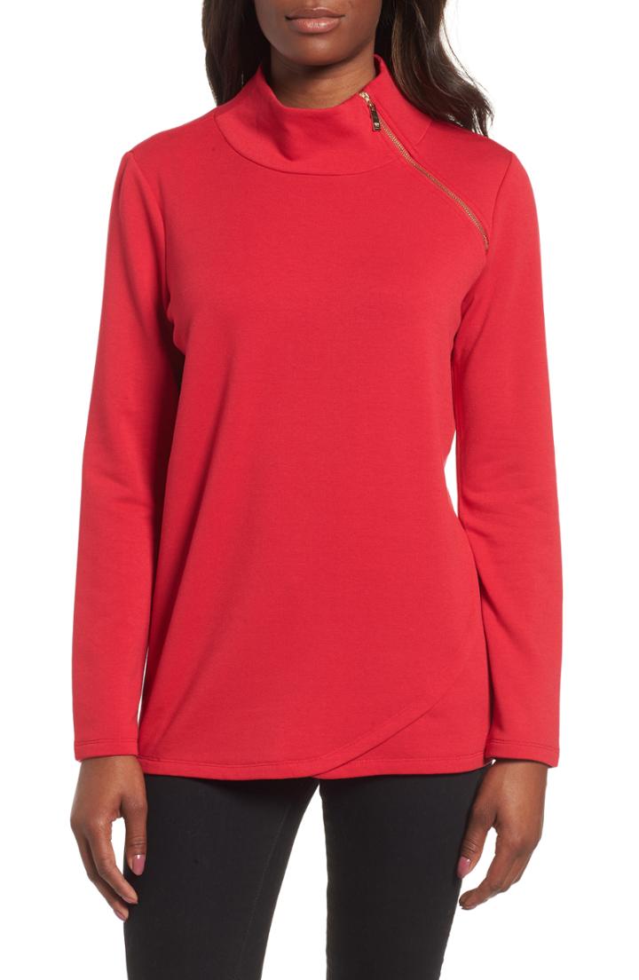 Women's Theory 'wendel' Sleeveless Turtleneck Top - Red