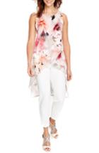 Women's Wallis Apricot Lily Faux Wrap High/low Top