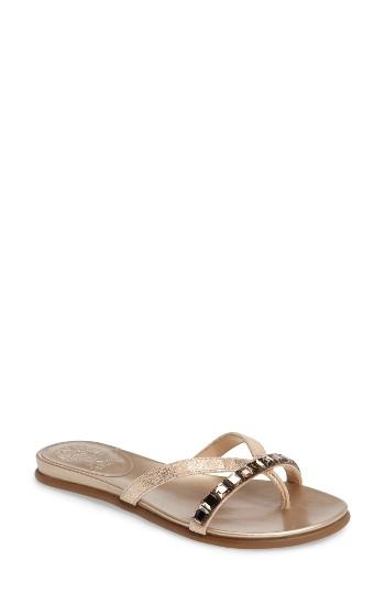 Women's Vince Camuto Eddinal Embellished Flip Flop M - Beige