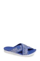 Women's Fitflop Artknit(tm) Slide Sandal M - Blue