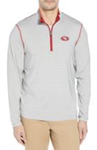 Men's Cutter & Buck Meridian - San Francisco 49ers Regular Fit Half Zip Pullover - Red