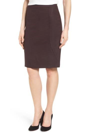 Women's Boss Venesa Suit Skirt - Burgundy
