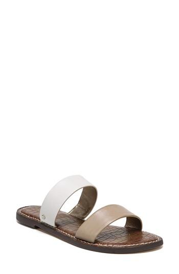 Women's Sam Edelman Gala Two Strap Slide Sandal M - Beige