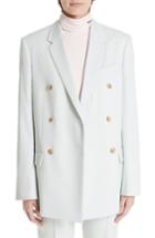 Women's Calvin Klein 205w39nyc Wool Twill Double Breasted Blazer Us / 38 It - Blue