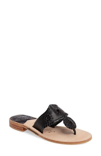 Women's Jack Rogers Whipstitched Flip Flop .5 N - Black