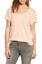 Women's Current/elliott The Slouchy Scoop Tee - Pink