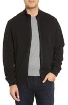 Men's Bugatchi Reversible Knit Zip Cardigan - Black