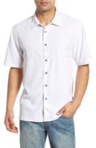 Men's Quiksilver Waterman Collection Tahiti Palms Regular Fit Sport Shirt - White