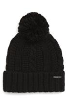 Women's Michael Michael Kors Cable Knit Hat - Black