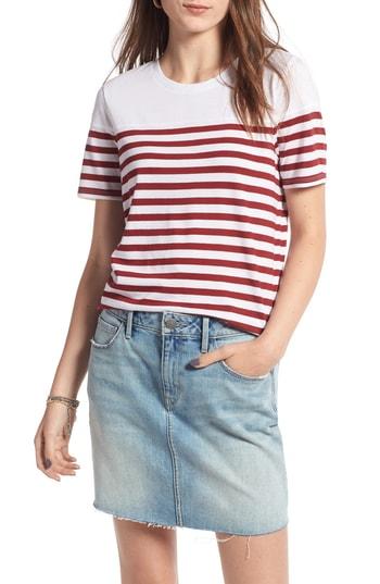 Women's Treasure & Bond Stripe Tee - White