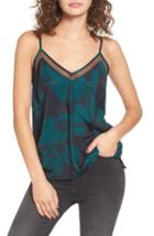 Women's Rvca Off My Mind Mesh Trim Camisole Top - Green