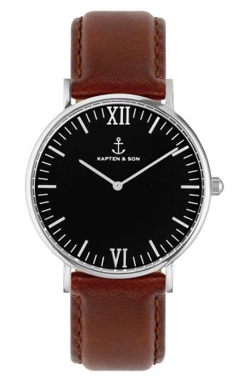 Women's Kapten & Son Campina Leather Strap Watch, 36mm