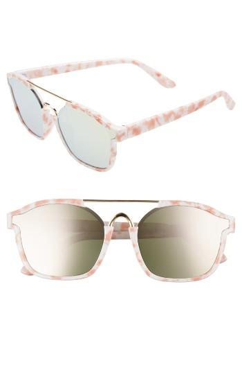Women's Leith Eve Bank 57mm Mirrored Sunglasses - Pink
