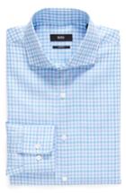 Men's Boss Sharp Fit Check Dress Shirt .5 - R - Blue