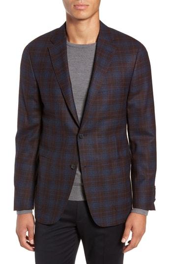 Men's Hickey Freeman Classic Fit Plaid Wool Sport Coat