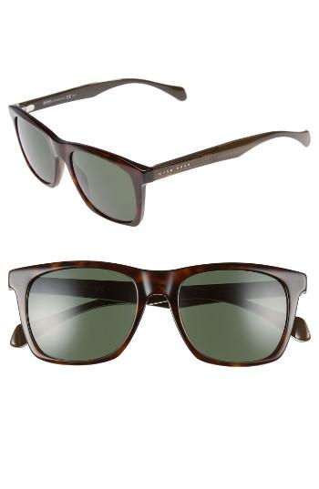 Men's Boss 53mm Sunglasses - Dark Havana/ Grey Green