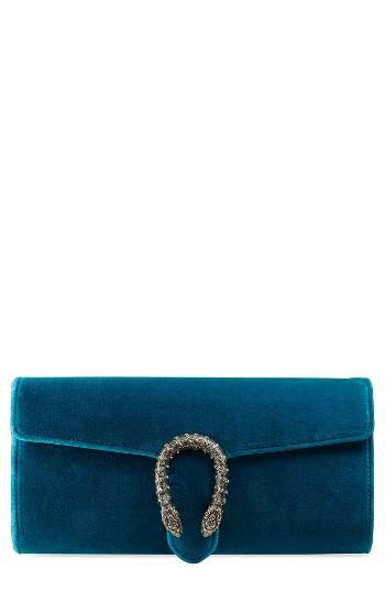 Gucci Dionysus Velvet Clutch - Blue