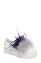 Women's Here/now Tina Feathered Slip-on Sneaker M - White