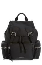 Burberry Medium Rucksack Leather Backpack - Black