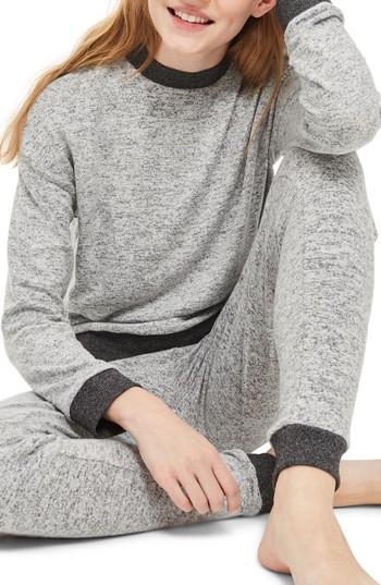 Women's Topshop Soft Sweatshirt Us (fits Like 0-2) - Grey