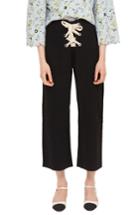 Women's Topshop Lace-up Wide Leg Crop Jeans