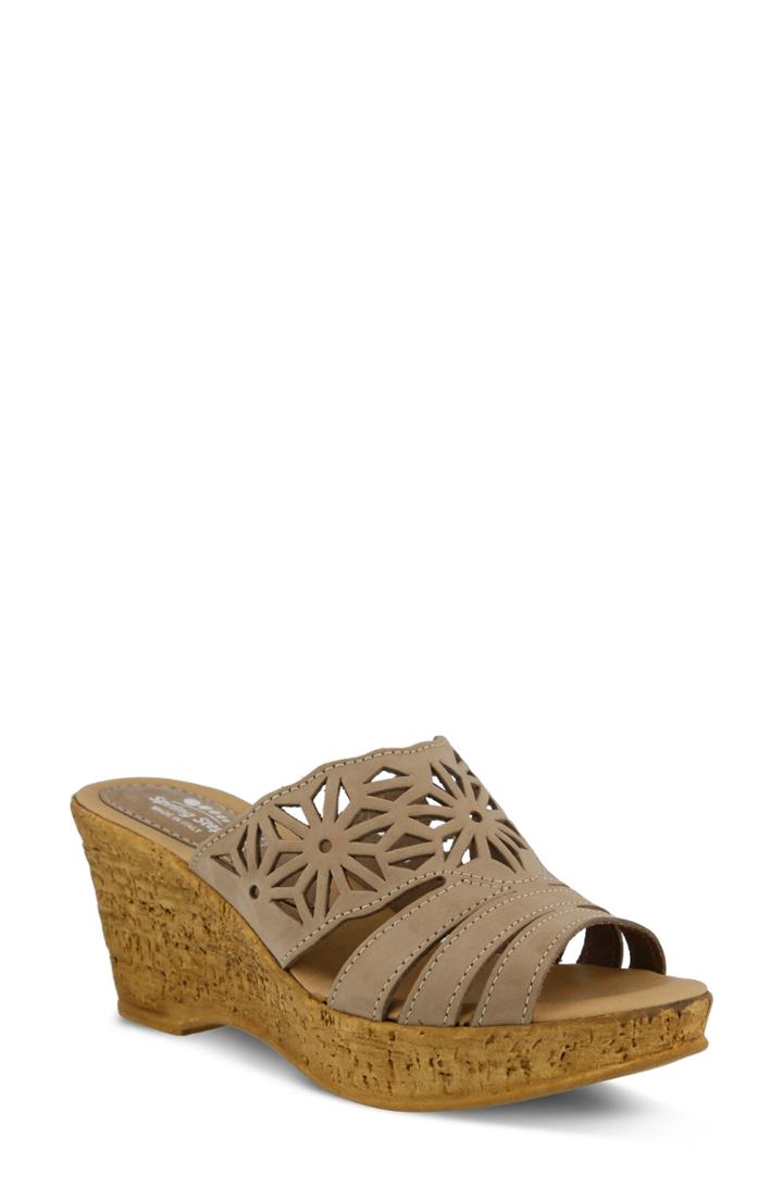 Women's Spring Step Dora Wedge Sandal .5-10us / 41eu - Beige